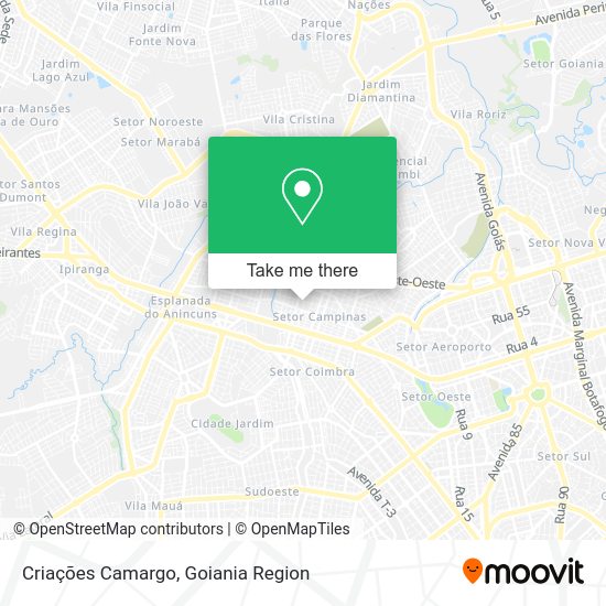 Criações Camargo map