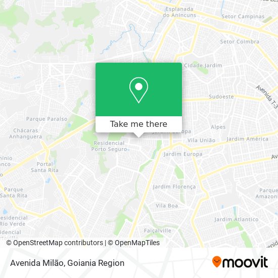 Mapa Avenida Milão
