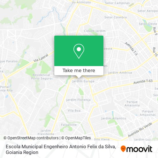 Mapa Escola Municipal Engenheiro Antonio Felix da Silva