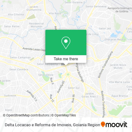 Mapa Delta Locacao e Reforma de Imoveis