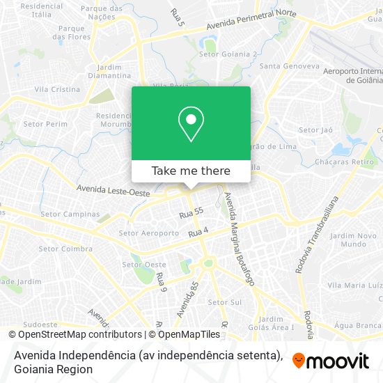 Avenida Independência (av independência setenta) map