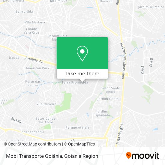 Mapa Mobi Transporte Goiânia