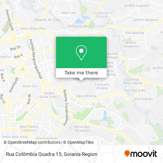 Mapa Rua Colômbia Quadra 15