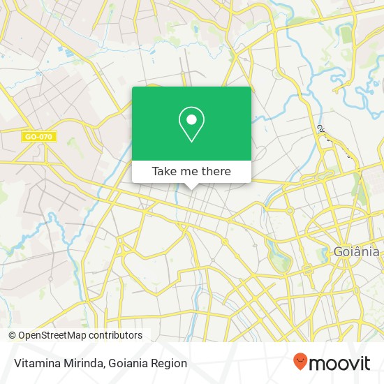 Mapa Vitamina Mirinda, Rua José Hermano, 400 Campinas Goiânia-GO 74515-030