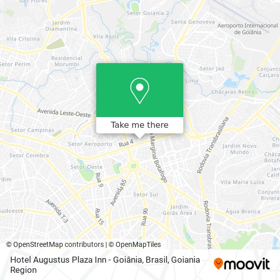 Mapa Hotel Augustus Plaza Inn - Goiânia, Brasil