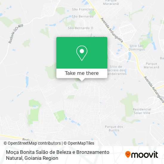 Mapa Moça Bonita Salão de Beleza e Bronzeamento Natural