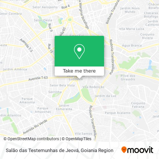 Salão das Testemunhas de Jeová map