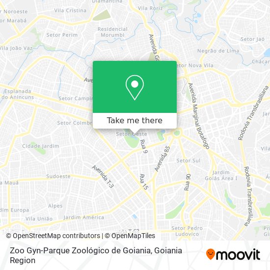 Zoo Gyn-Parque Zoológico de Goiania map