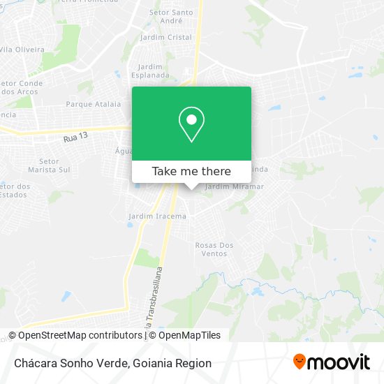 Chácara Sonho Verde map