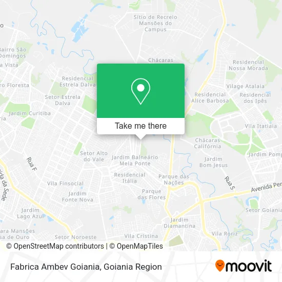 Fabrica Ambev Goiania map