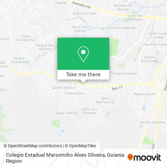 Mapa Colegio Estadual Marsomilto Alves Oliveira