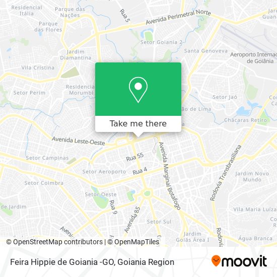 Mapa Feira Hippie de Goiania -GO