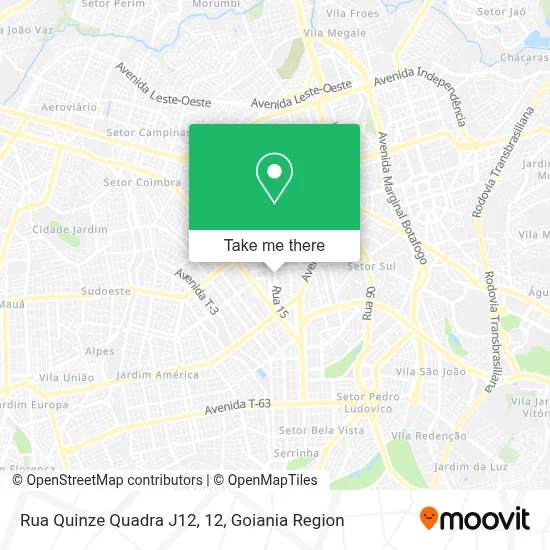 Rua Quinze Quadra J12, 12 map