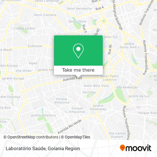 Laboratório Saúde map