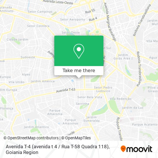 Avenida T-4 (avenida t 4 / Rua T-58 Quadra 118) map
