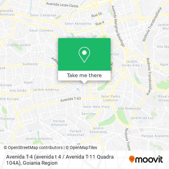 Avenida T-4 (avenida t 4 / Avenida T-11 Quadra 104A) map