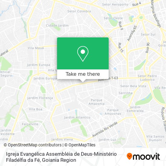 Mapa Igreja Evangélica Assembléia de Deus-Ministério Filadélfia da Fé