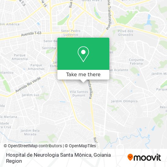 Mapa Hospital de Neurologia Santa Mônica