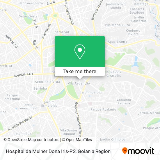 Mapa Hospital da Mulher Dona Iris-PS