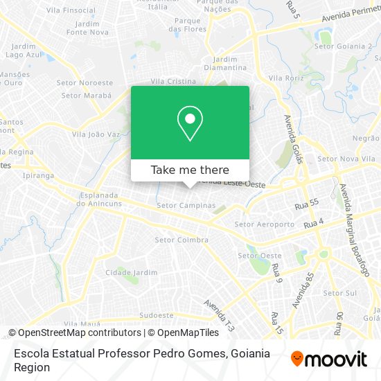 Mapa Escola Estatual Professor Pedro Gomes