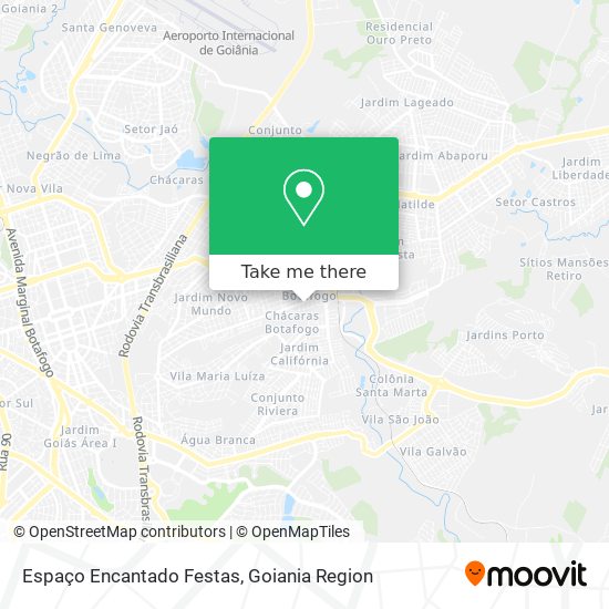 Espaço Encantado Festas map