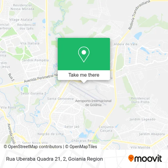 Rua Uberaba Quadra 21, 2 map