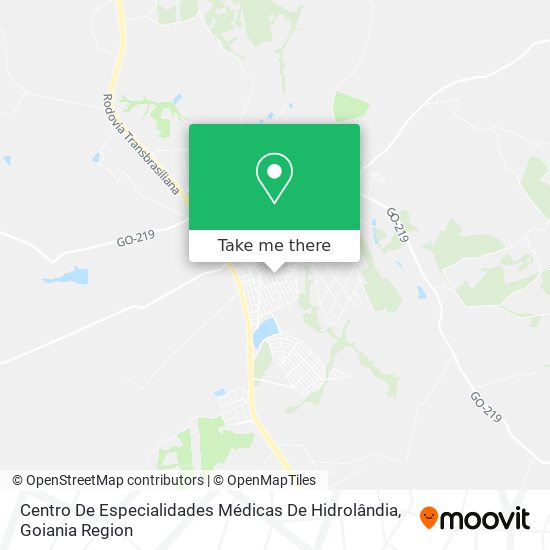 Centro De Especialidades Médicas De Hidrolândia map