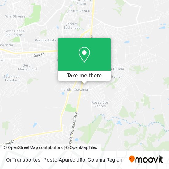 Oi Transportes -Posto Aparecidão map