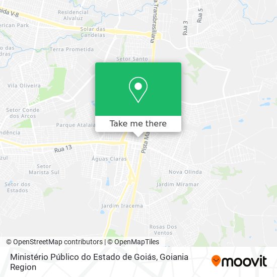 Ministério Público do Estado de Goiás map
