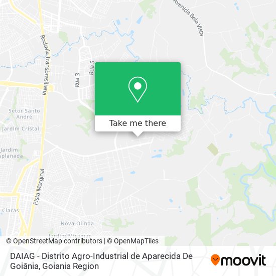 DAIAG - Distrito Agro-Industrial de Aparecida De Goiânia map