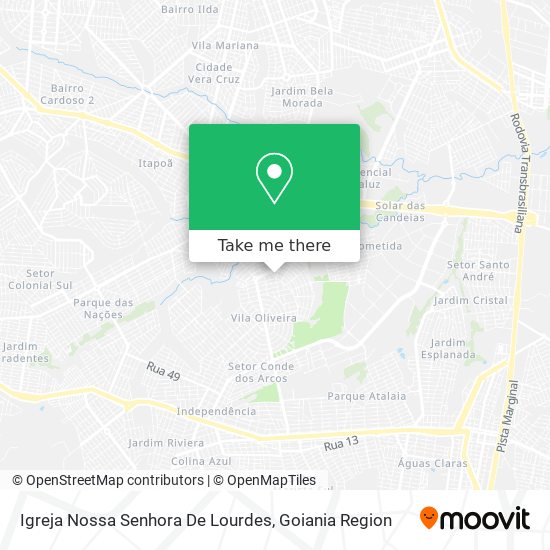 Mapa Igreja Nossa Senhora De Lourdes