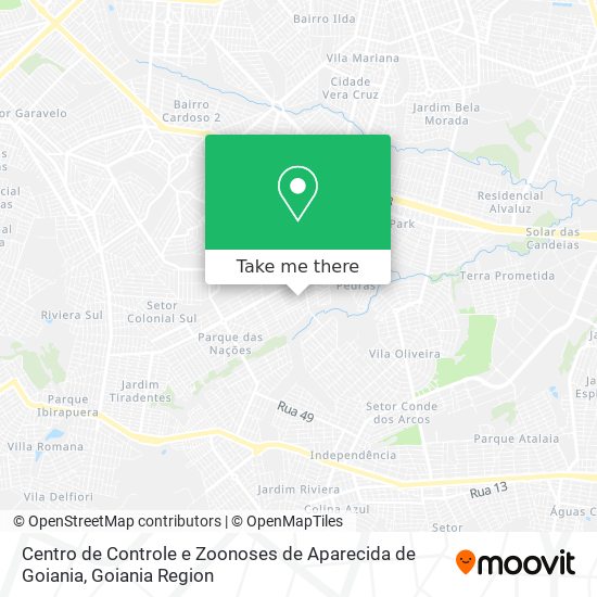 Centro de Controle e Zoonoses de Aparecida de Goiania map