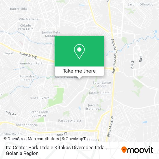 Mapa Ita Center Park Ltda e Kitakas Diversões Ltda.