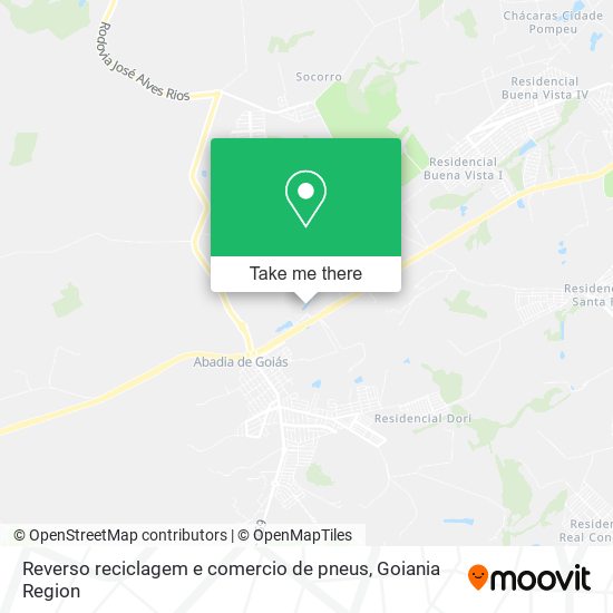 Reverso reciclagem e comercio de pneus map