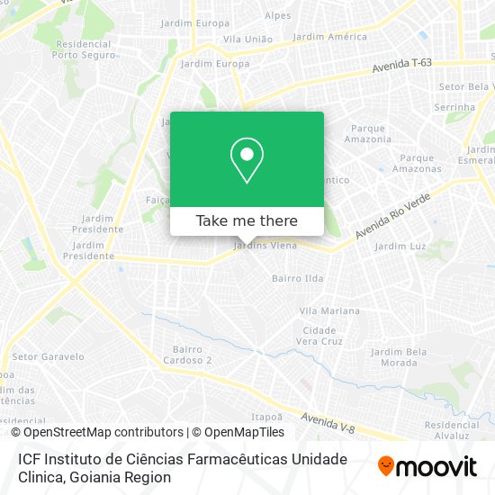 Mapa ICF Instituto de Ciências Farmacêuticas Unidade Clinica