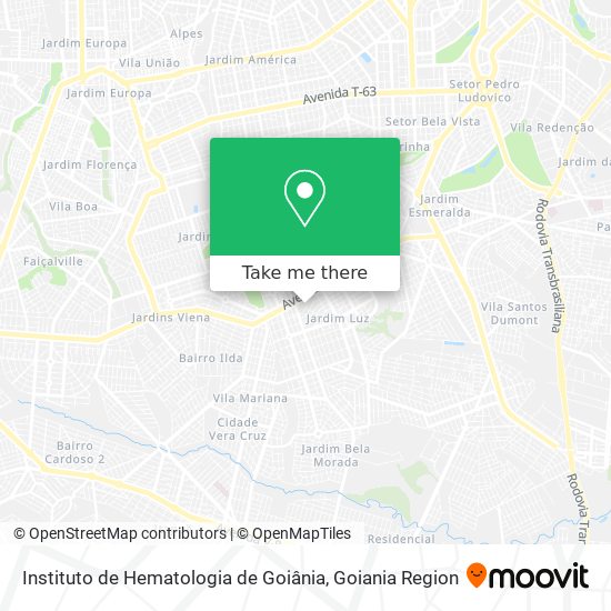 Instituto de Hematologia de Goiânia map
