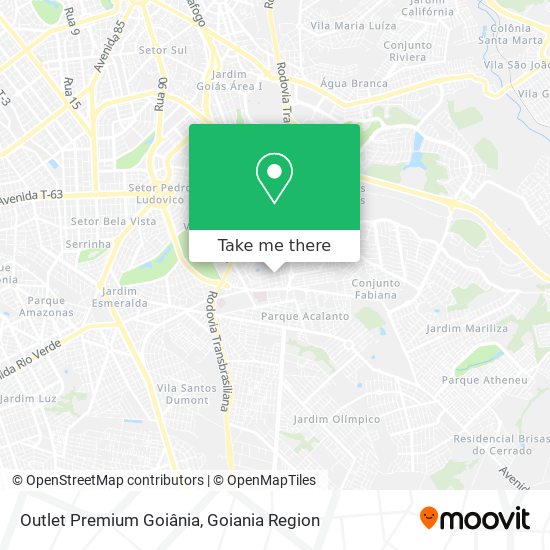 Mapa Outlet Premium Goiânia