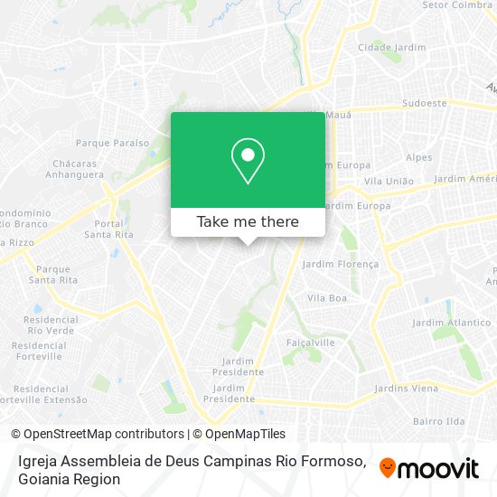 Igreja Assembleia de Deus Campinas Rio Formoso map