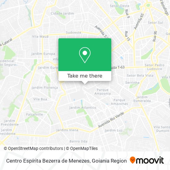 Mapa Centro Espírita Bezerra de Menezes