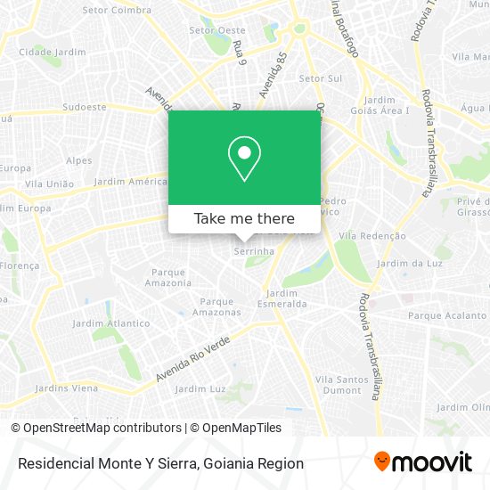 Residencial Monte Y Sierra map