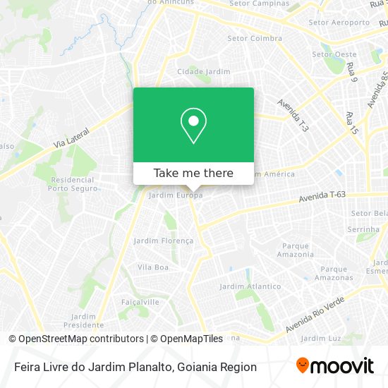 Mapa Feira Livre do Jardim Planalto
