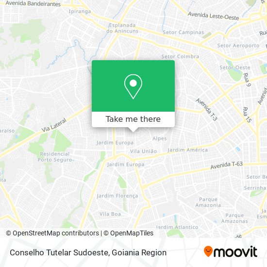 Conselho Tutelar Sudoeste map