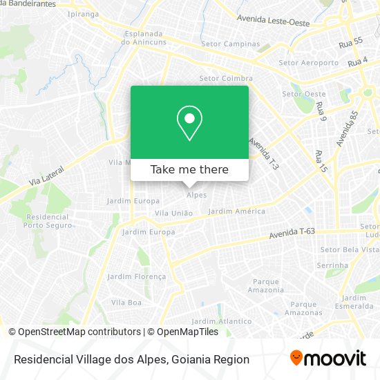 Residencial Village dos Alpes map