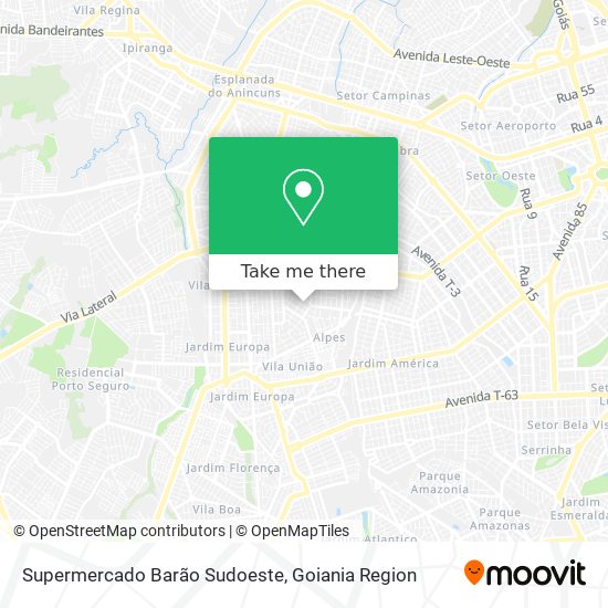 Supermercado Barão Sudoeste map