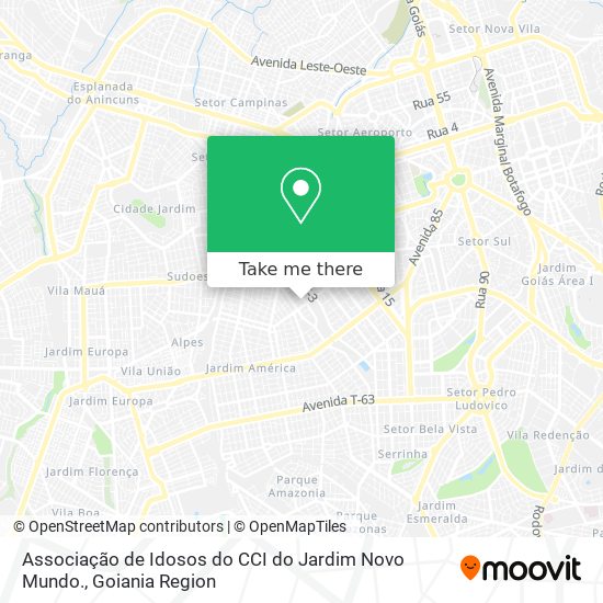 Associação de Idosos do CCI do Jardim Novo Mundo. map