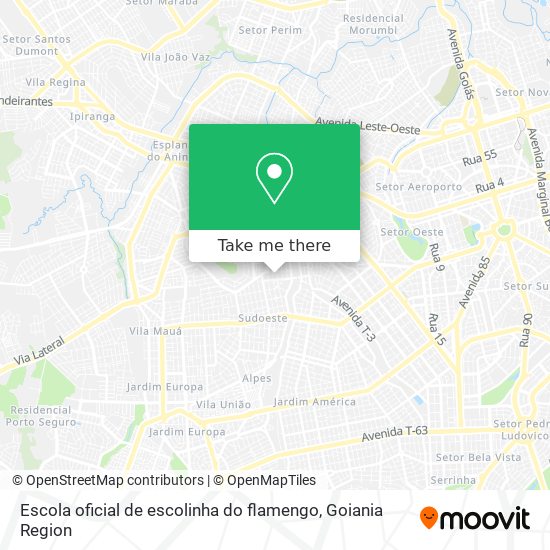 Mapa Escola oficial de escolinha do flamengo