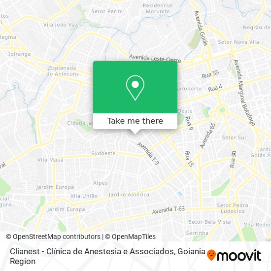 Mapa Clianest - Clínica de Anestesia e Associados