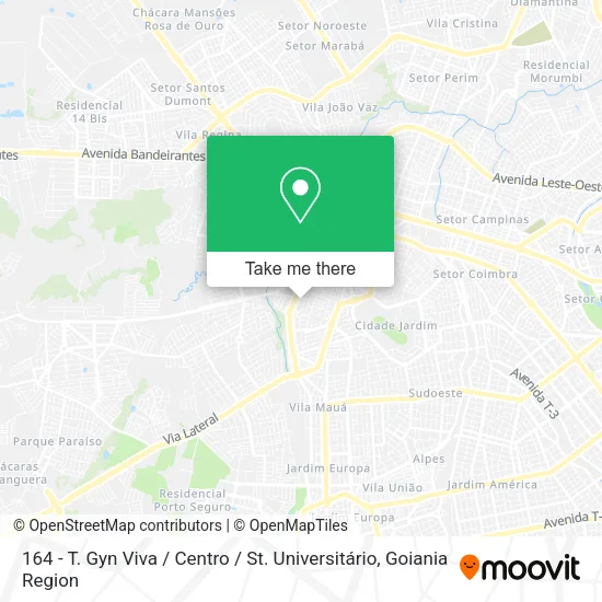 164 - T. Gyn Viva / Centro / St. Universitário map