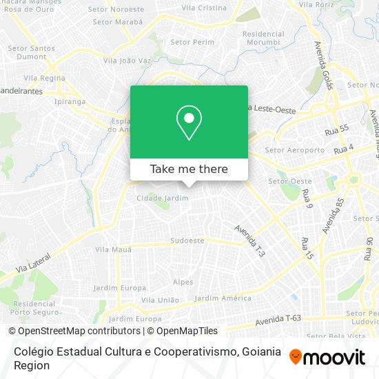 Mapa Colégio Estadual Cultura e Cooperativismo