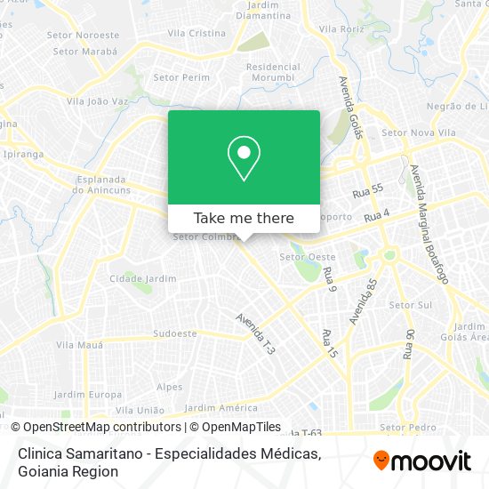 Mapa Clinica Samaritano - Especialidades Médicas
